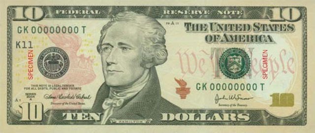 $10-00 bill